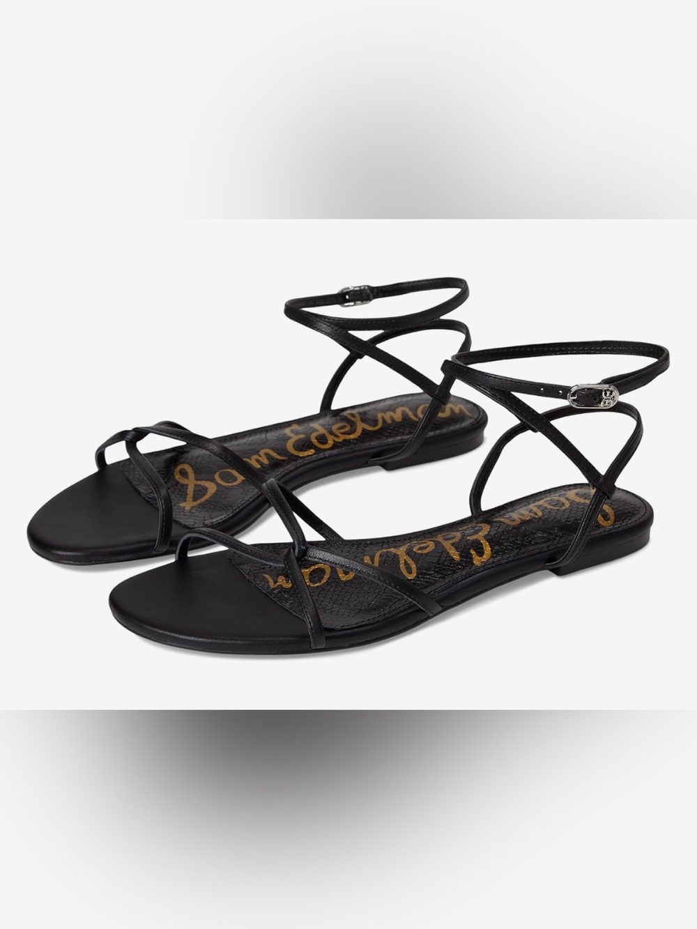 Sam Edelman “Ellina” black strappy sandal.